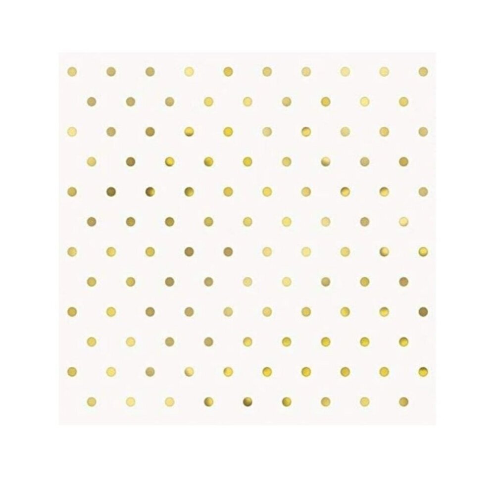 Unique Napkins Gold Dots 16 Count Paper Napkins
